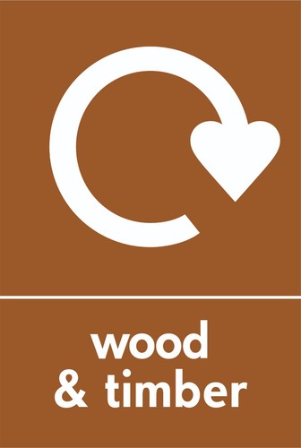 Insegna riciclo legno - -,