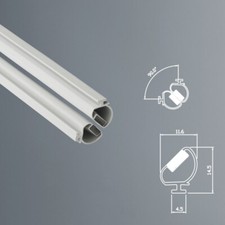 Guarnizione Magnetica Box Doccia in Gomma EC-MAG-3322 Angolo 90° Colore: Grigio