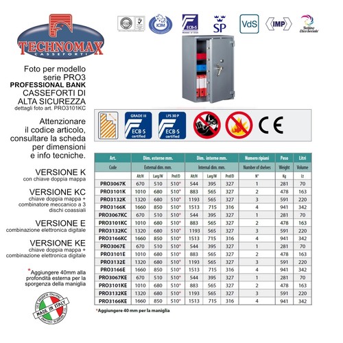 Cassaforte technomax alta - di,