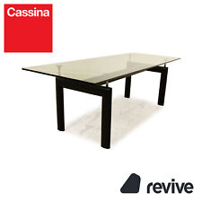 Cassina Le Corbusier LC 6 Tavolo da Pranzo in Vetro Nero 225 x 85 x 72 cm