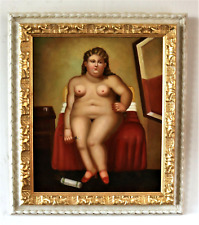 Dipinto copia "Donna nuda" di Botero Fernando