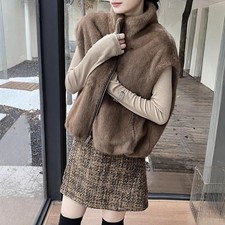 Gilet caldo pelliccia visone