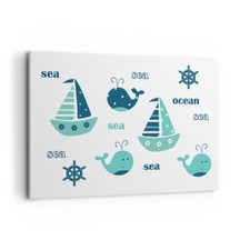 Quadro su Tela 100x70cm Balene