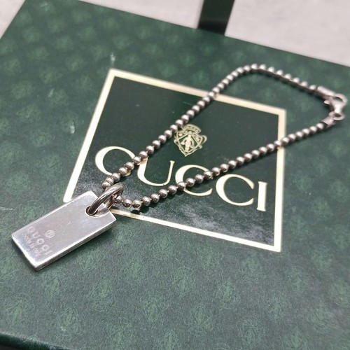 Bracciale gucci placca argento - bracciale,