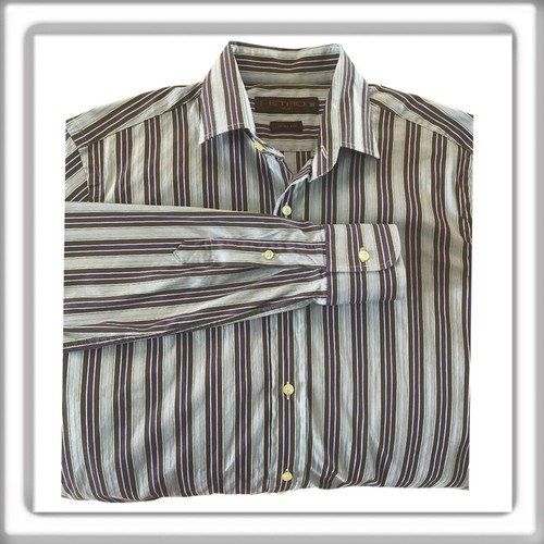 Etro slim fit stripe - button, up