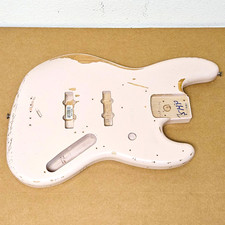 Corpo chitarra basso Fender Road Worn Flea Jazz 2023 nitrocellulosa invecchiato guscio rosa