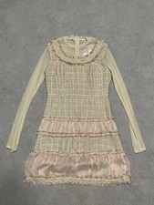 Chanel Tweed Maglia Oro - Rosa