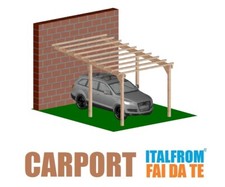 Carport addossato legno - legno, 5