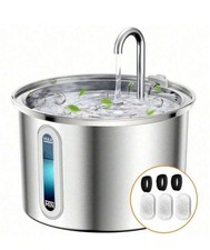 Fontana d’acqua per gatti 3,2L in acciaio inox 