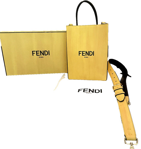 Borsa shopping pelle gialla - borsa,