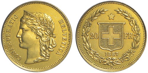 Svizzera marengo 20 franchi - -,