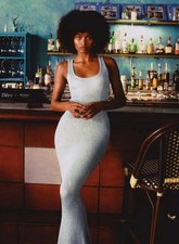 Abito Asta Resort Ana Baia Blu Paillettes Party Night Out Taglia XS *Leggi*