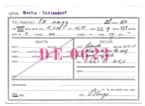 Qsl radio de0623 berlino - radio,