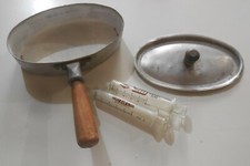 antico VINTAGE alluminio STERILIZZATORE SIRINGHE  1900s collezionismo utensili