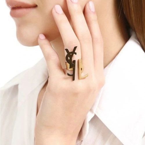 Anello logo ysl - anello,