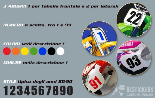 Adesivi numeri tabelle - adesivi,