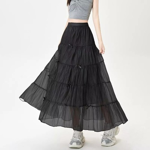 Gonna lunga tulle nero - lunga,