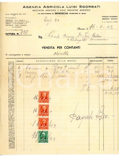 1942 brescia via solferino - brescia,