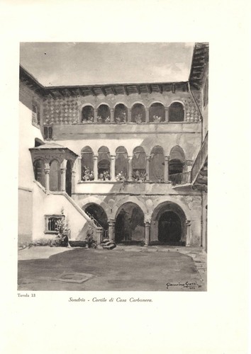 Sondrio cortile casa carbonera - cortile,