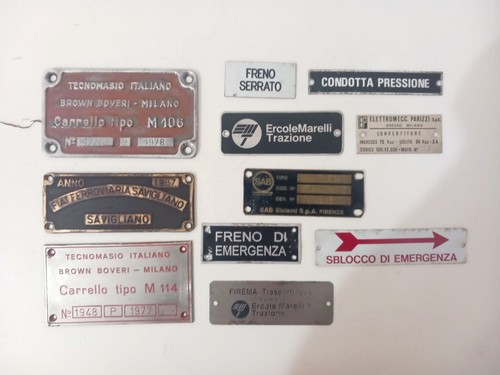 Lotto targhe ferroviarie - di,