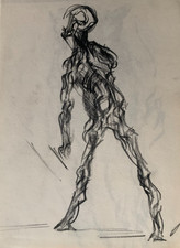 ANCIEN DESSIN EXPRESSIONNISTE