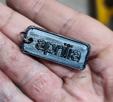 portachiavi porta chiave key chain aprilia stampa 3d black/carbon