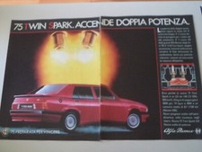 advertising Pubblicità 1987 ALFA ROMEO 75 TWIN SPARK
