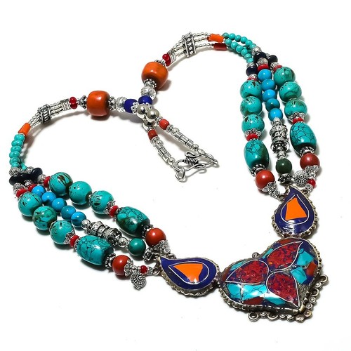 Collana corallo turchese - corallo,
