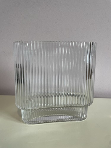 Vaso vetro coste ovale - a,