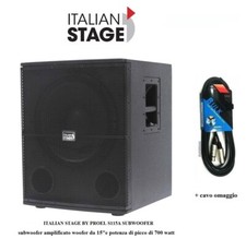 Italian Stage Proel IS S115A Subwoofer amplificato in legno 700W SUB 15"cavo xlr