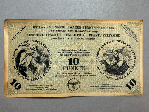 Lettonia punti 1944 ostland - lettonia, 10