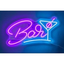 SCRITTA BAR LED USB 41x21 cm