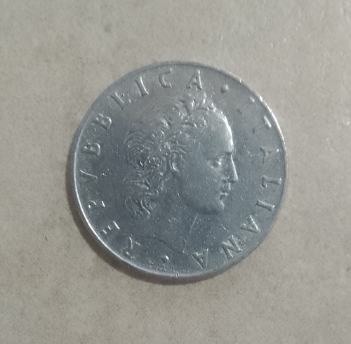 Moneta lire vulcano 1955 - moneta,