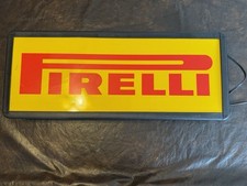 Insegna Luminosa Pneumatici Pirelli Vetro E Plastica 12x36” Funzionante Spedizione Gratuita