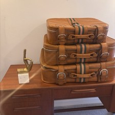 Set 3 valigie vintage in pelle