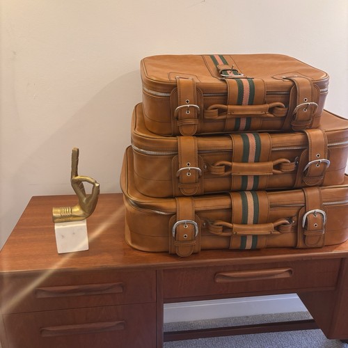 Set valigie vintage pelle - valigie, in