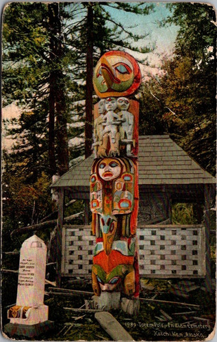 Totem pole cimitero indiano - totem,