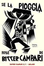 Poster Manifesto Locandina Pubblicità Stampa Aperitivo Bitter Campari  50x70 Cm.