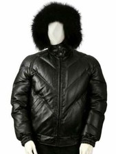 Bomber uomo puffer pelliccia
