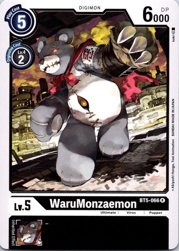 Carta waru monzaemon bt5 - monzaemon, bt5-066