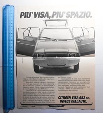 PUBBLICITÀ ADVERTISING WERBUNG ITALIAN CLIPPING CITROEN VISA 652 CC.
