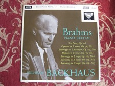 DECCA SXL 2222 WBg ED1 WILHELM BACKHAUS/BRAHMS PIANO RECITAL NM SAMPLE RECORD