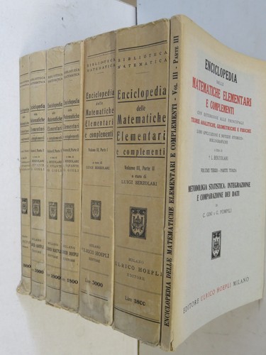 Enciclopedia delle matematiche - enciclopedia,