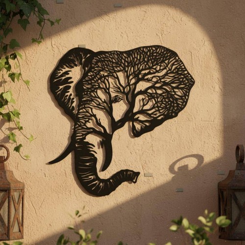 Décoration éléphant fer - décoration, en