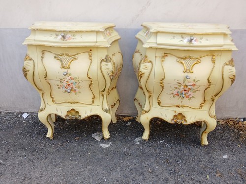 Coppia comodine laccate - coppia,