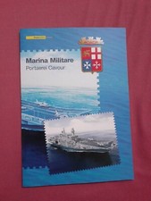 FILATELIA  FOLDER  POSTE ITALIANE MARINA MILITARE PORTAEREI CAVOUR ANNO 2006