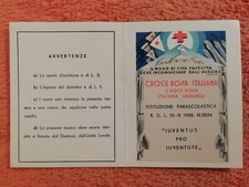 3731 TESSERA CROCE ROSSA ITALIANA ANNO SCOLASTICO 1941-42