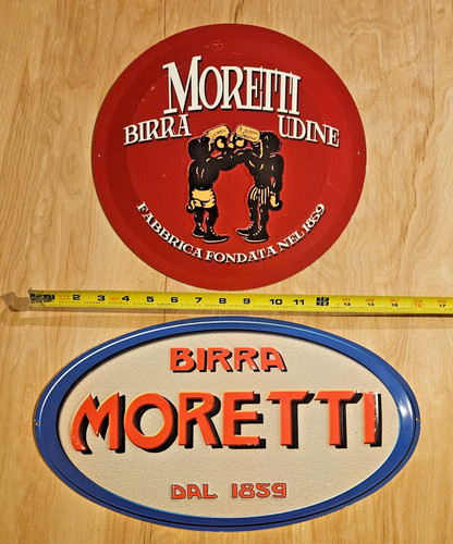 Pair metal birra moretti - metal,