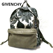 Givenchy Zaino Paisley Militare Pelle Nylon Nero USATO Autore #S2675