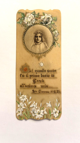 Particolare santino reliquia - particolare,